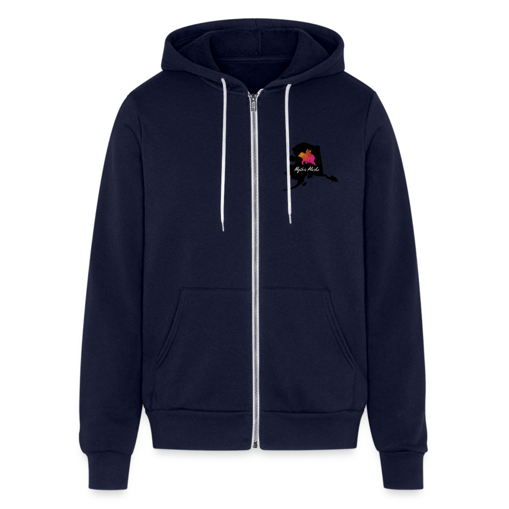 Bella + Canvas Unisex Full Zip Hoodie JACKABOU - navy